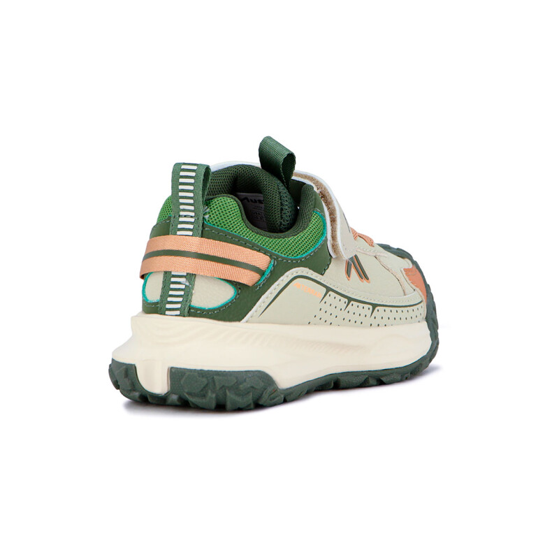Austral Calzado Deportivo Niño C/velcro Y Elastico / Verde-beige Verde-beige