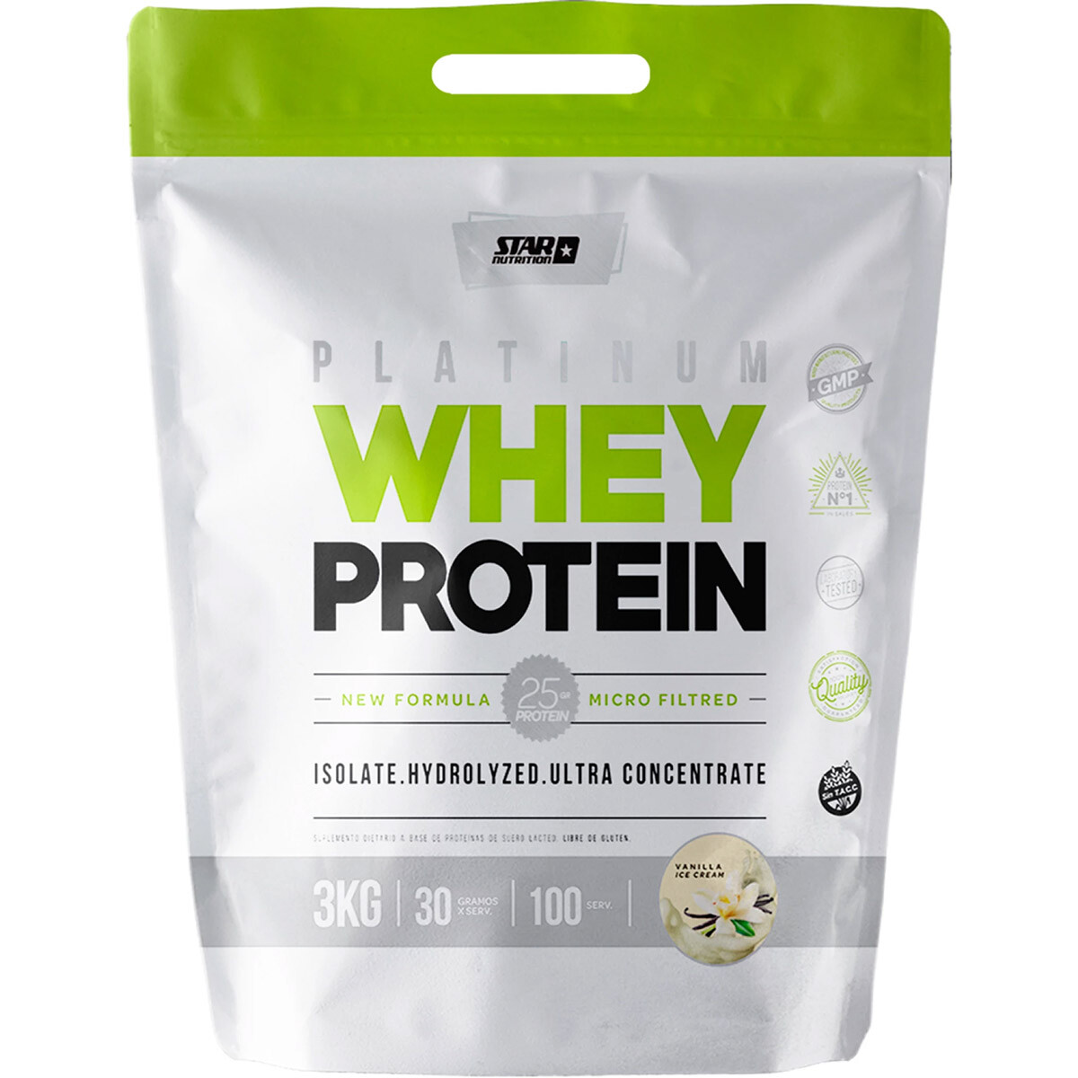 Star Nutrition Whey Protein Isolate 3Kg Proteína - Vainilla 