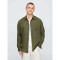 LS LINEN ARMY JACKET GREEN