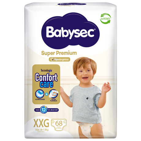 Pañales Babysec Super Premium XXG 68 Unidades Pañales Babysec Super Premium XXG 68 Unidades