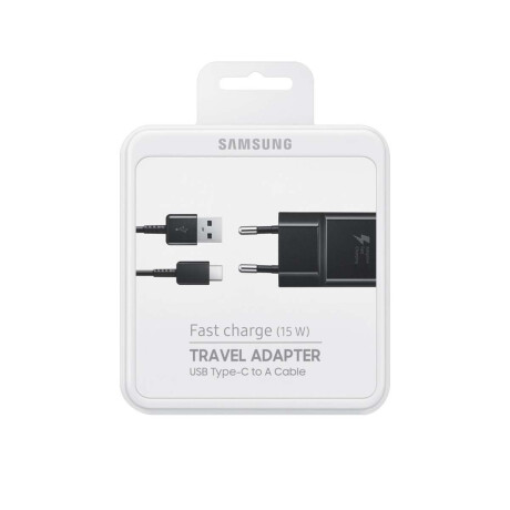 Cargador Carga Rápida 15W cable Tipo-C Negro