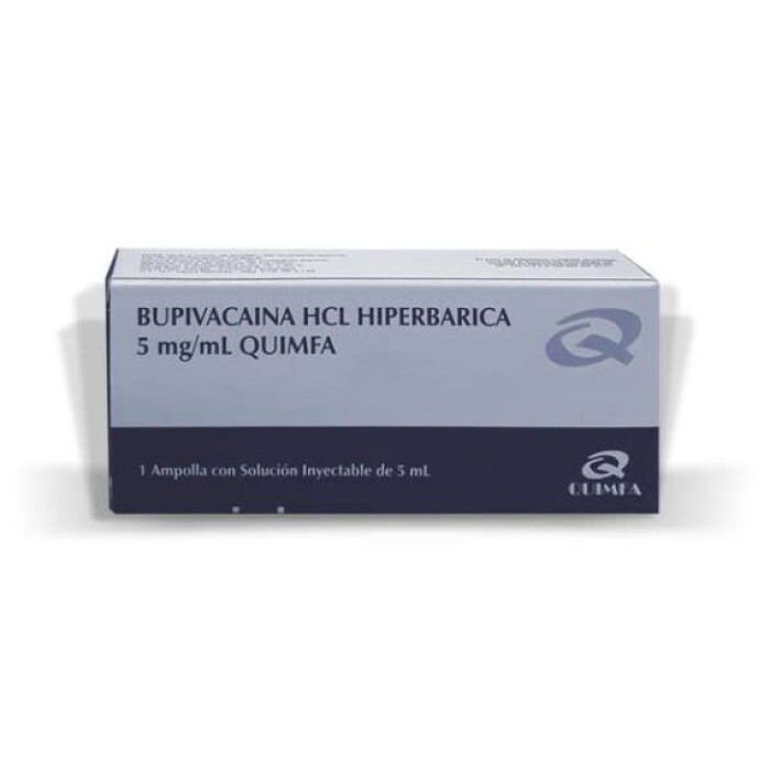 BUPIVACAINA HCL HIPERBARICA 5MG - 1 AMP única