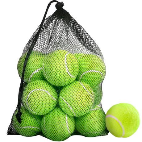 Set X18 Pelotas Tenis Entrenamiento Bolsa Malla Ten002005
