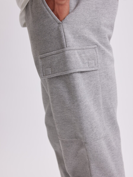 Pantalón deportivo jogger básico Gris Melange