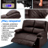 Sofá Sillón 2 Cuerpos Reclinable Masajeador Electrico Living Color Variante Marron