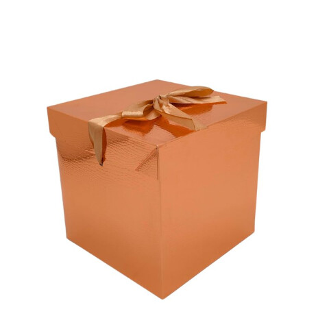 Caja de Regalo Chica Metalizada Rosa Oro