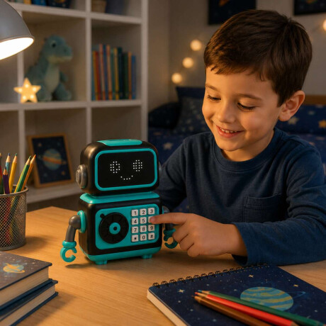 Alcancia Caja Fuerte Robot Infantil Verde