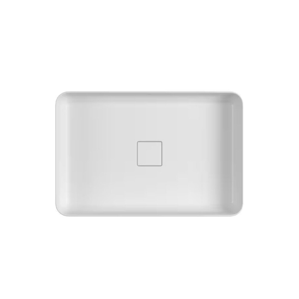 Bacha de apoyo rectangular 60x40 cm blanco brillante Deca Bacha De Apoyo Rectangular 60x40 Cm Blanco Brillante Deca