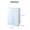 CONJUNTO COMODA + MESAS DE LUZ 100% MDP BLANCO Conjunto Comoda + Mesas De Luz 100% Mdp Blanco
