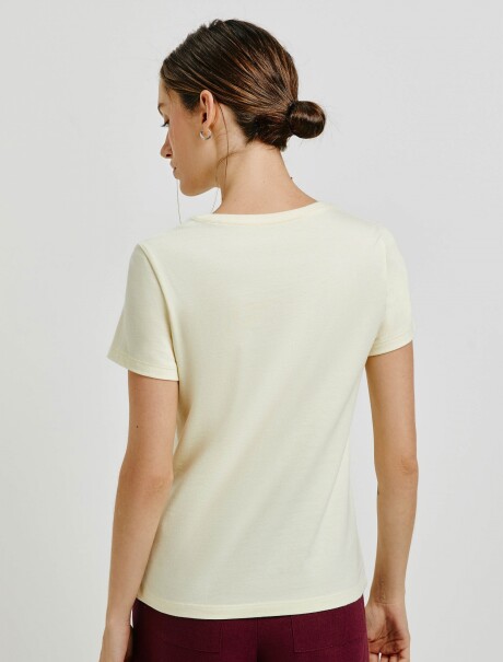 CAMISETA BÁSICA MANGA CORTA AMARILLO