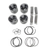 JUEGO DE PISTONES 1 MM GOL G1 / G2 1.6D CON AROS Juego De Pistones 1 Mm Gol G1 / G2 1.6d Con Aros