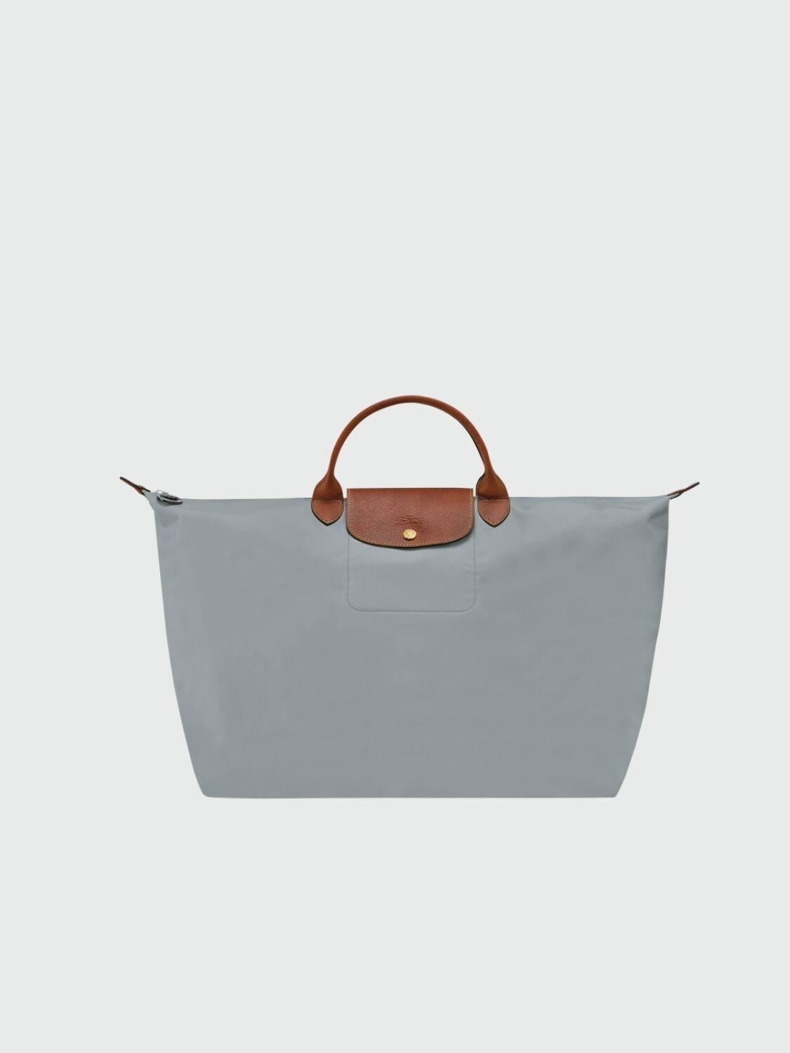Longchamp -Bolso de viaje Longchamp plegable con cierre y asa corta, Le pliage Gris