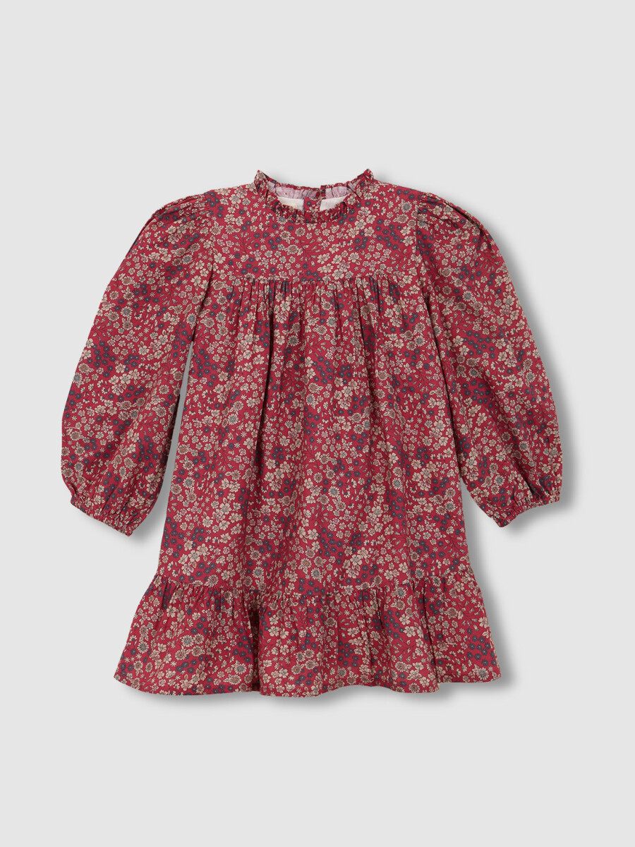 Vestido Con Estampado De Flores Rosa Maquillaje
