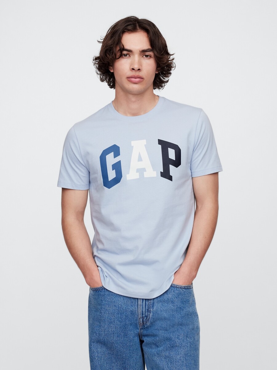 Remera Logo Gap Hombre - Ice Blue 740 