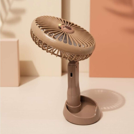 Mini ventilador portátil de escritorio carpincho – recargable Marron