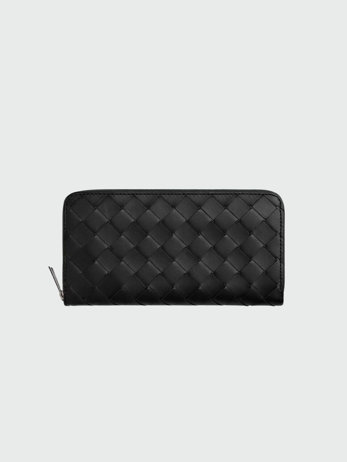 Billetera Continental de cuero Bottega Veneta, Intrecciato Negro