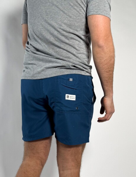 Short de baño liso Salvo Azul