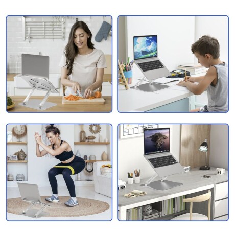 Soporte para Notebook Regulable 26X21,5 cm Gris