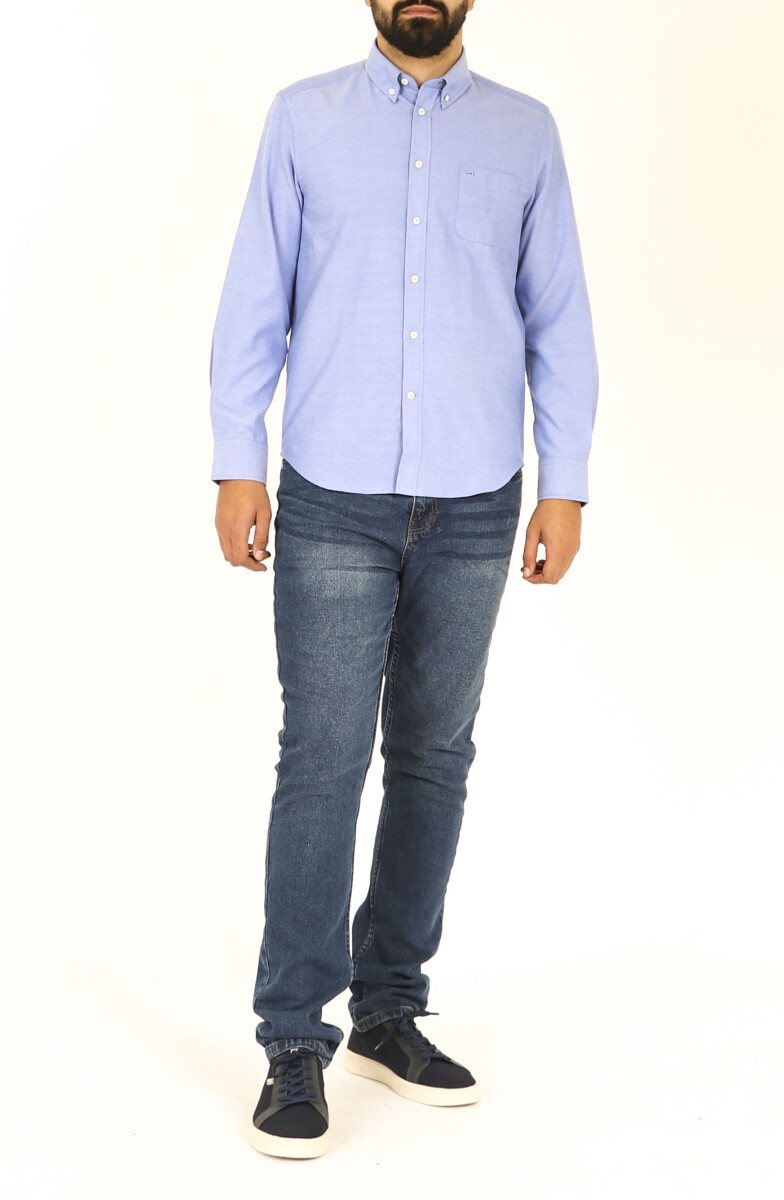 Camisa Oxford Harrington Label - Azul 