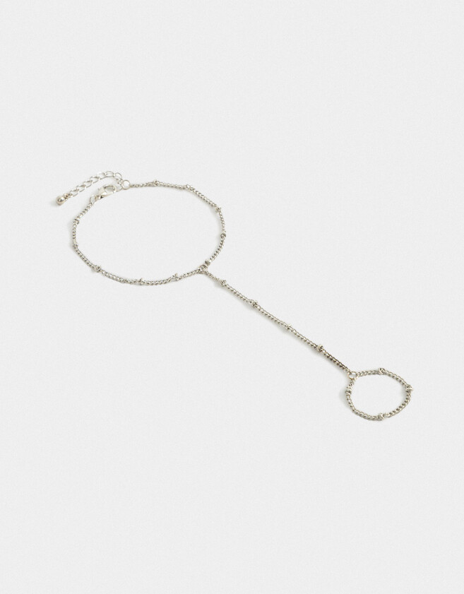 Pulseras Flexibles Pulsera Flexible Con Anillo - Plateado