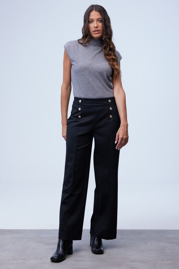 Pantalon Wide Leg Gales NEGRO/GRIS