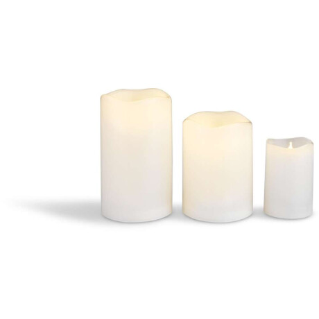 Vela pilar LED SOREN Ø8xA13cm blanco Blanco