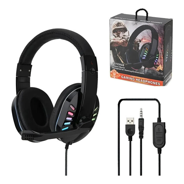 Auricular gamer cableados con luz RGB Auricular gamer cableados con luz RGB