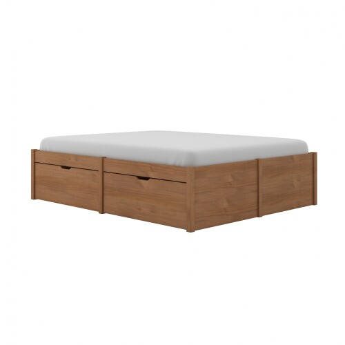 Cama Madera Maciza Con Cajones - 2 plazas - Linea Beauty / Funcional Amendoa