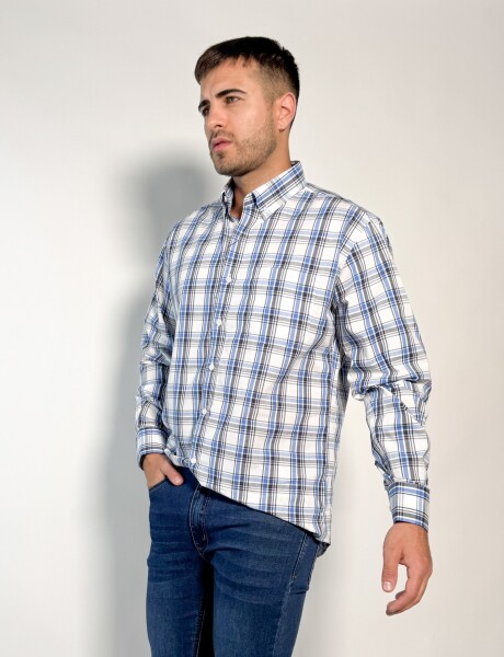 Camisa a cuadros Moises Blanco