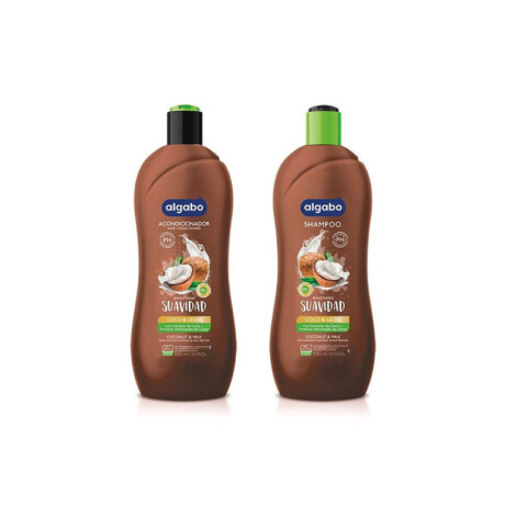 SHAMPOO 930ml + ACONDICIONADOR 930ml ALGABO COCO & LECHE PACK X2 930ML