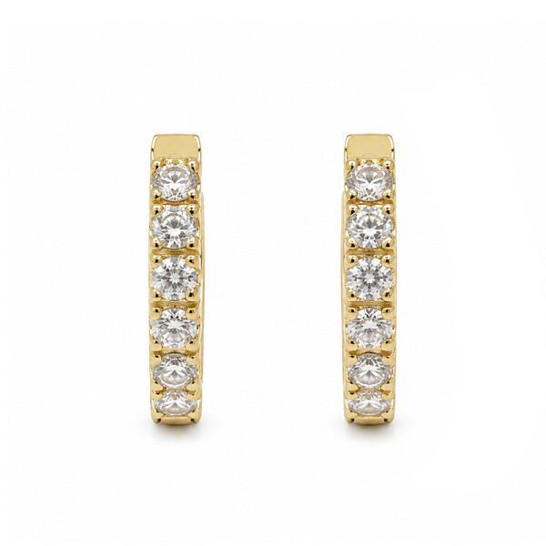 Aros Siena de oro amarillo 18K con brillantes Aros Siena de oro amarillo 18K con brillantes
