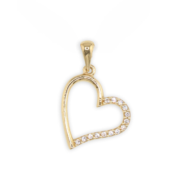 Colgante Amore de oro amarillo 18k. con circonias Colgante Amore de oro amarillo 18k. con circonias