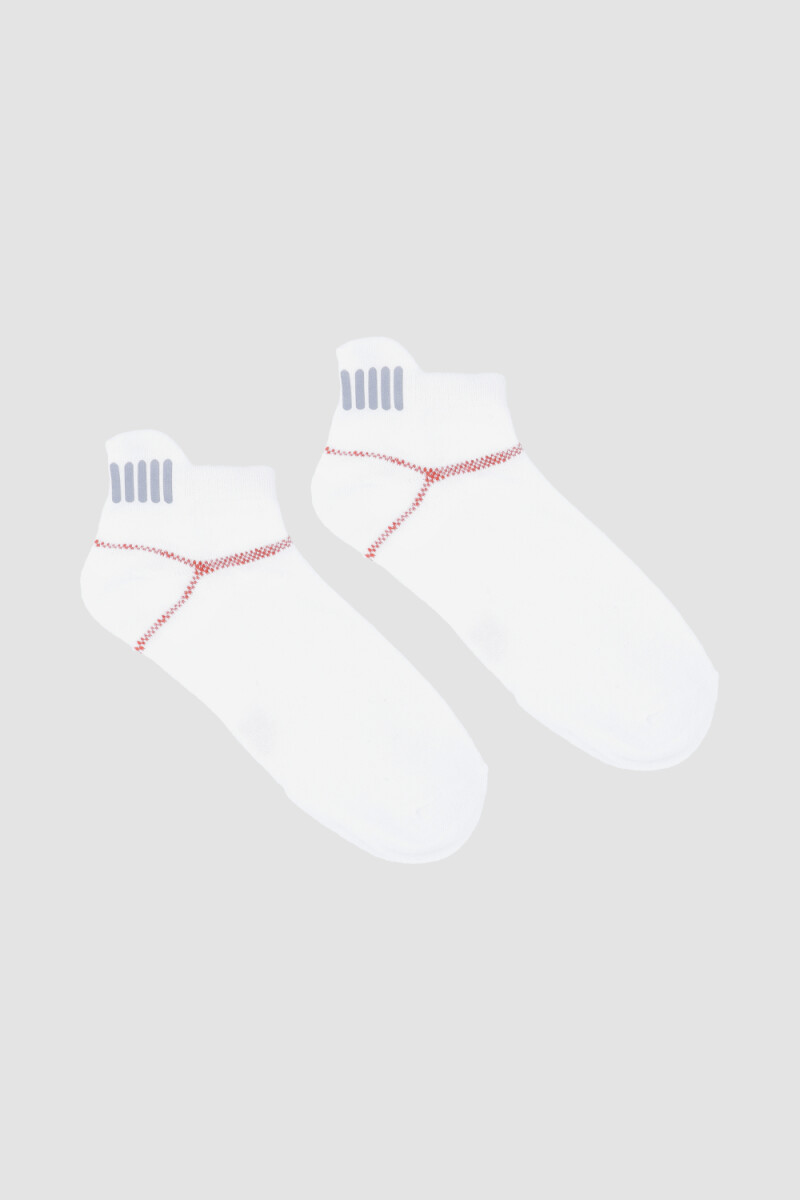 Ciclista deportiva elastico con estamapa reflectiva Blanco