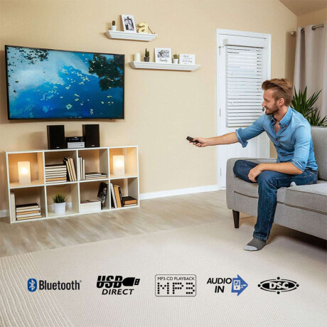 Microsistema Bluetooth Philips Reproductor De Cd Mp3 Usb Fm