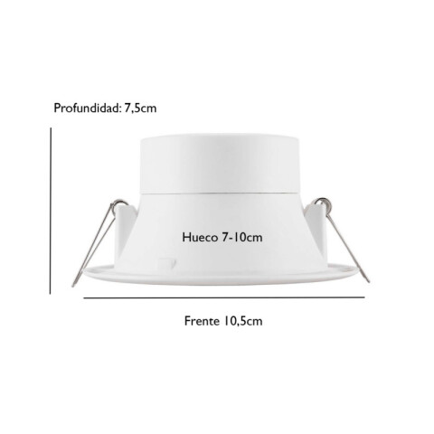 Downlight redondo LED ESSYN Ø135mm 9W, luz neutra PH9239