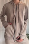 Campera capucha Visón