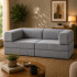 Sofá Sillón Cama ComboHome Teddy Premium 3 Cuerpos Corderoy Gris 1