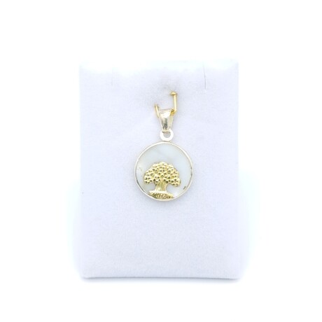 Medalla de plata 925, double en oro 18 ktes y nácar, ARBOL DE LA VIDA. Medalla de plata 925, double en oro 18 ktes y nácar, ARBOL DE LA VIDA.
