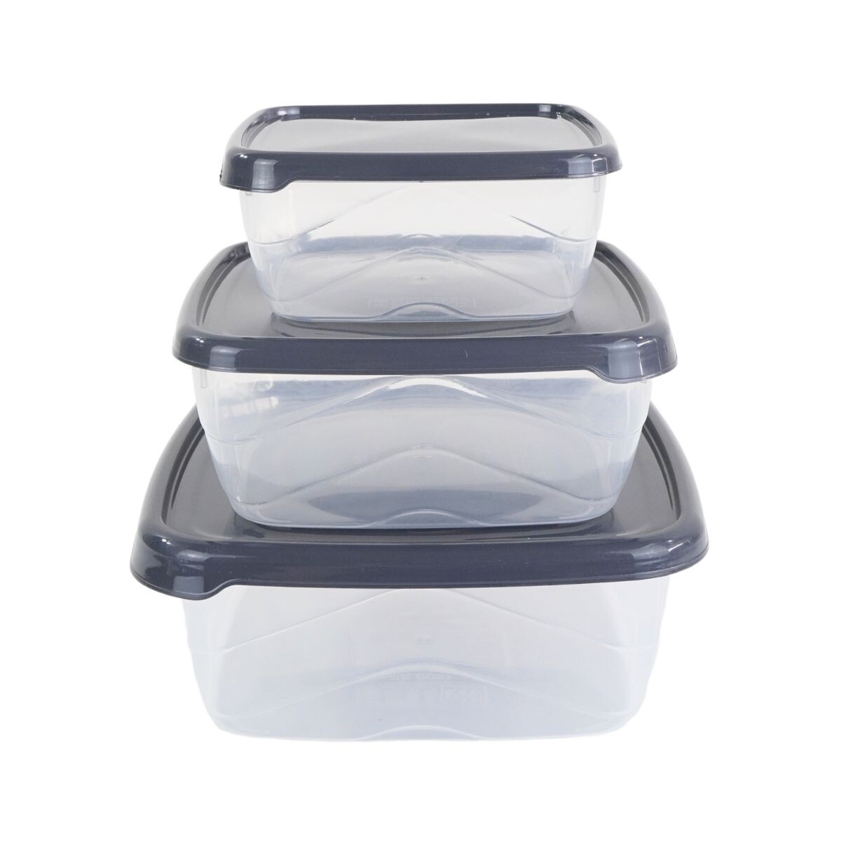 Recipiente de plastico x3 con tapa 