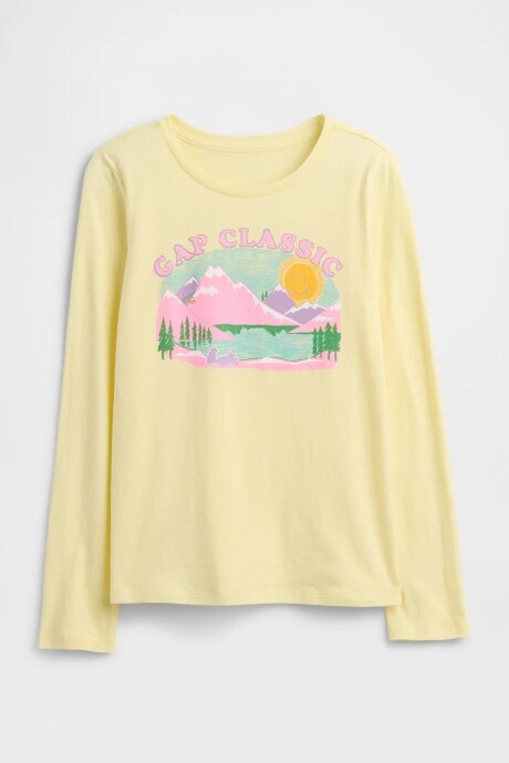 Remera Gráfico Niña Yellow Glow 077