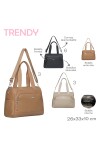 Cartera con bolsillo frontal Camel