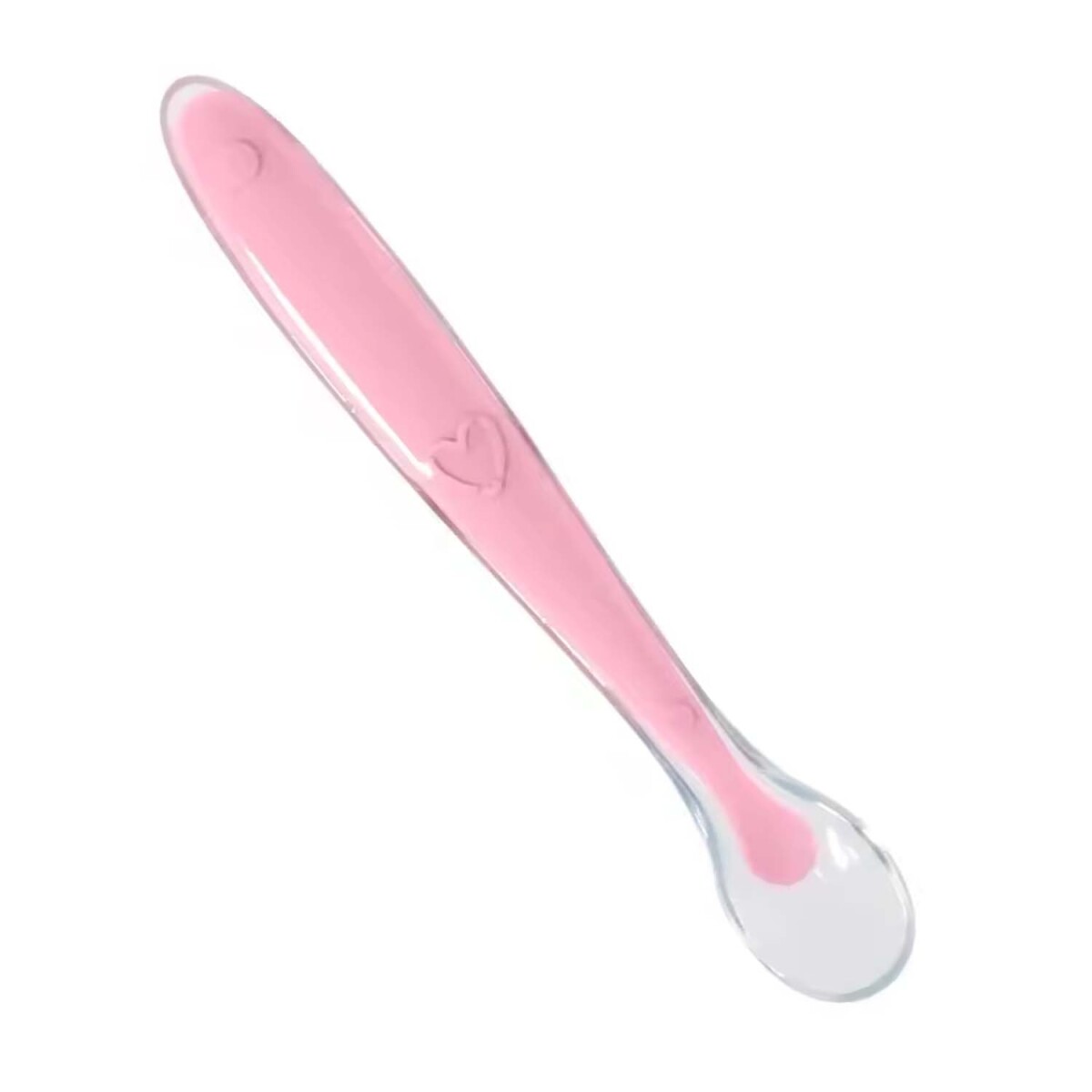 Cuchara en Silicona Cubierto para Comida de Bebés y Niños - Rosa 