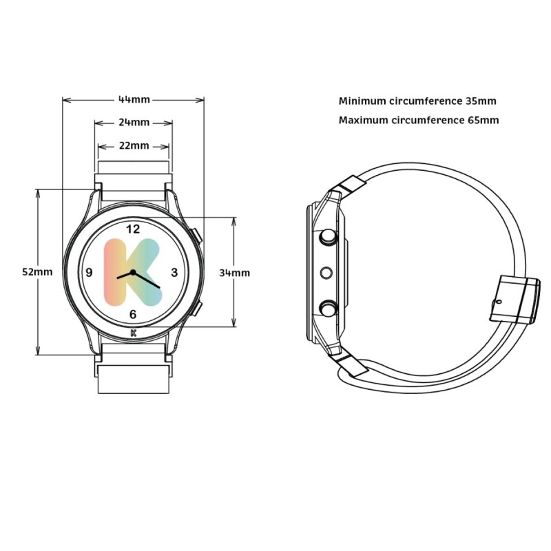 K-WATCH Reloj Inteligente Kidywolf Para Adolescentes +8 - Azul