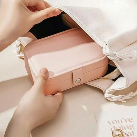 Joyero rectangular con hebilla - Chico 16x11x5cm Rosado