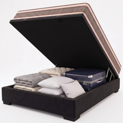 Combo Sommier Base Box Baúl + Colchón EQUILIBRIO 138x188 cm