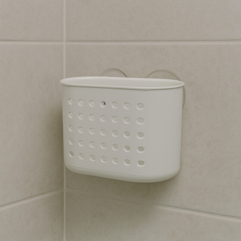 Cesto multiuso con ventosas BLANCO