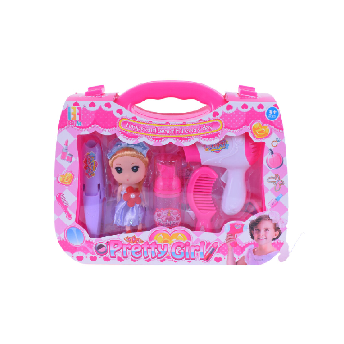 OUTLET Set Belleza y muñeca valijita 27.6*22*6 cm - Outlet Set Belleza Y Muñeca Valijita 27.6*22*6 Cm 