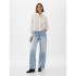 LS CROPPED SHIRT - EYELET HEM NEW OFF WHITE