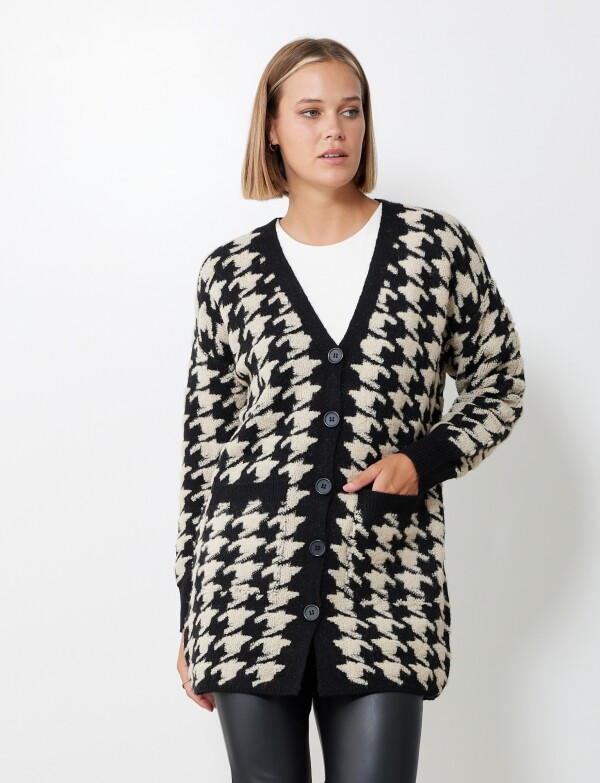 Cardigan Gales NEGRO/BEIGE