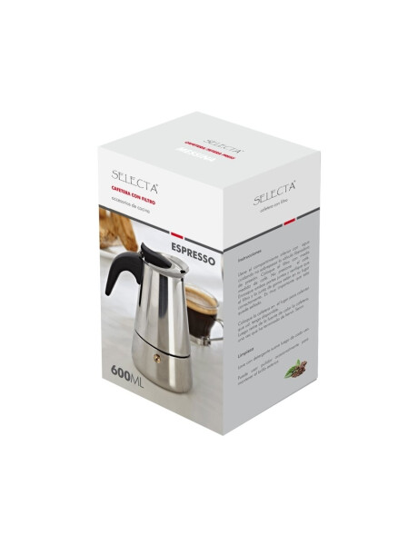 CAFETERA ACERO INOXIDABLE 300ML FILTRO EN BASE SELECTA CAFETERA ACERO INOXIDABLE 300ML FILTRO EN BASE SELECTA